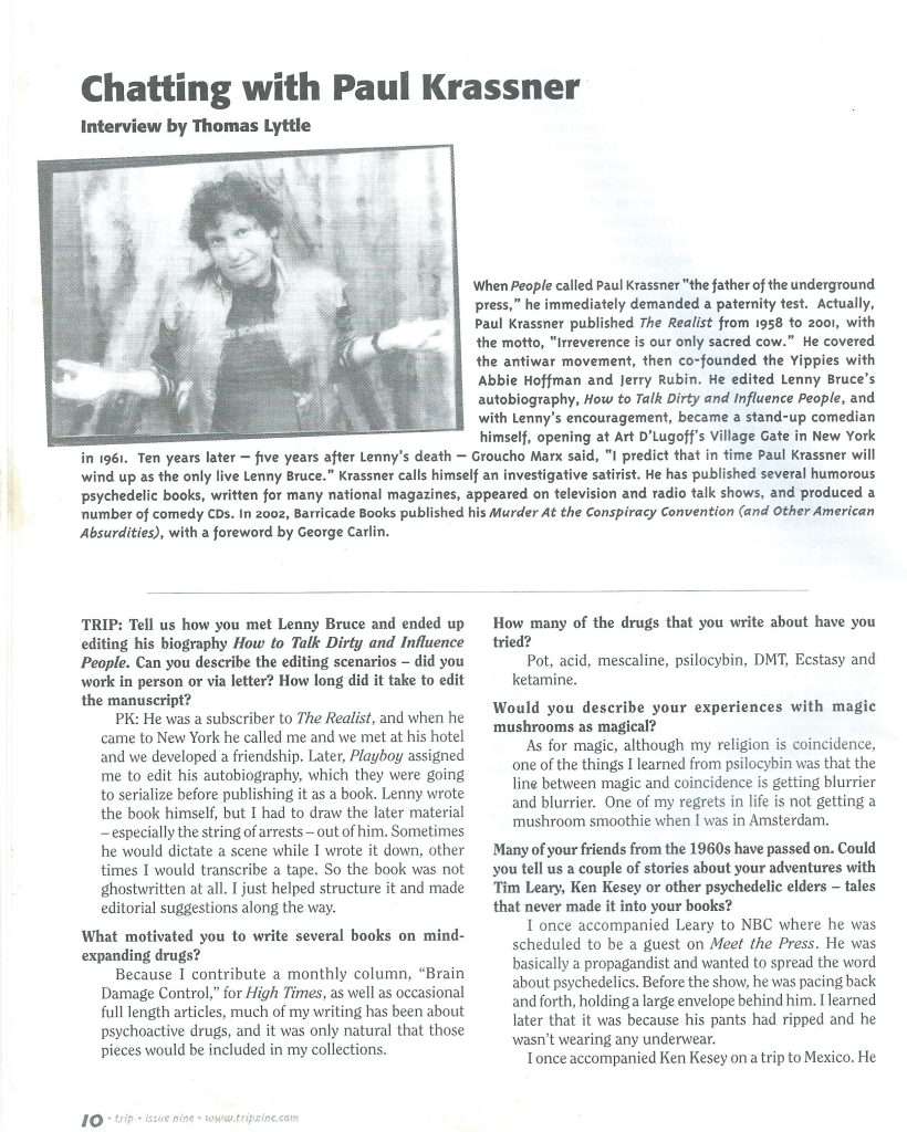 Paul Krassner: Merry Prankster & Yippie 92 TRP 9 9