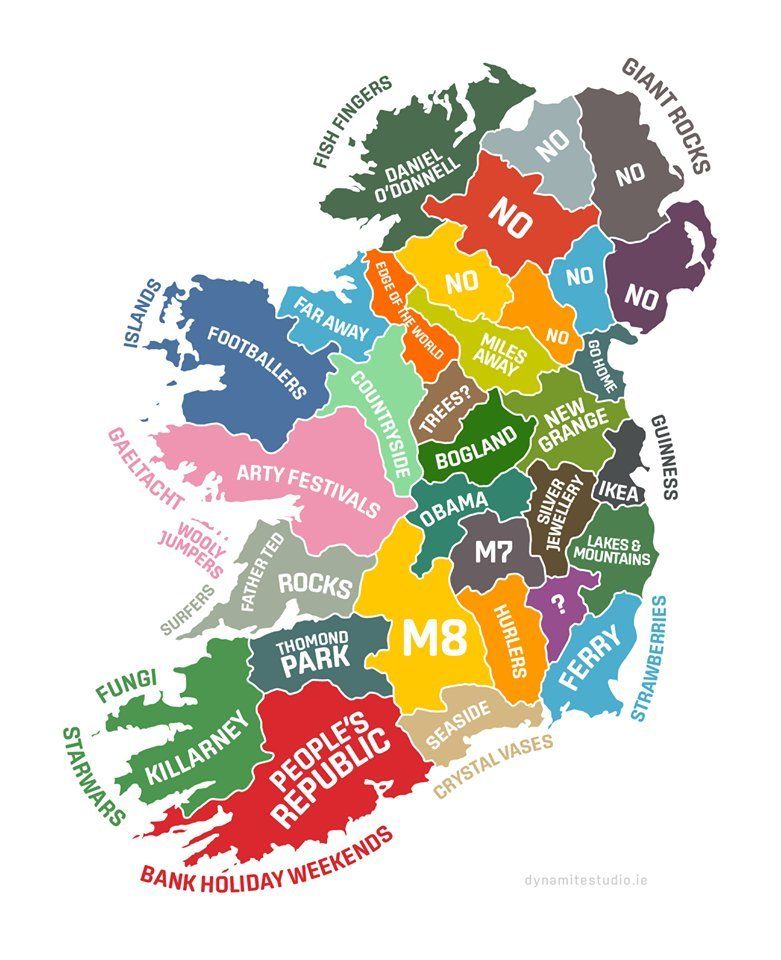 National Stereotypes 169 Ireland Stereotype Map