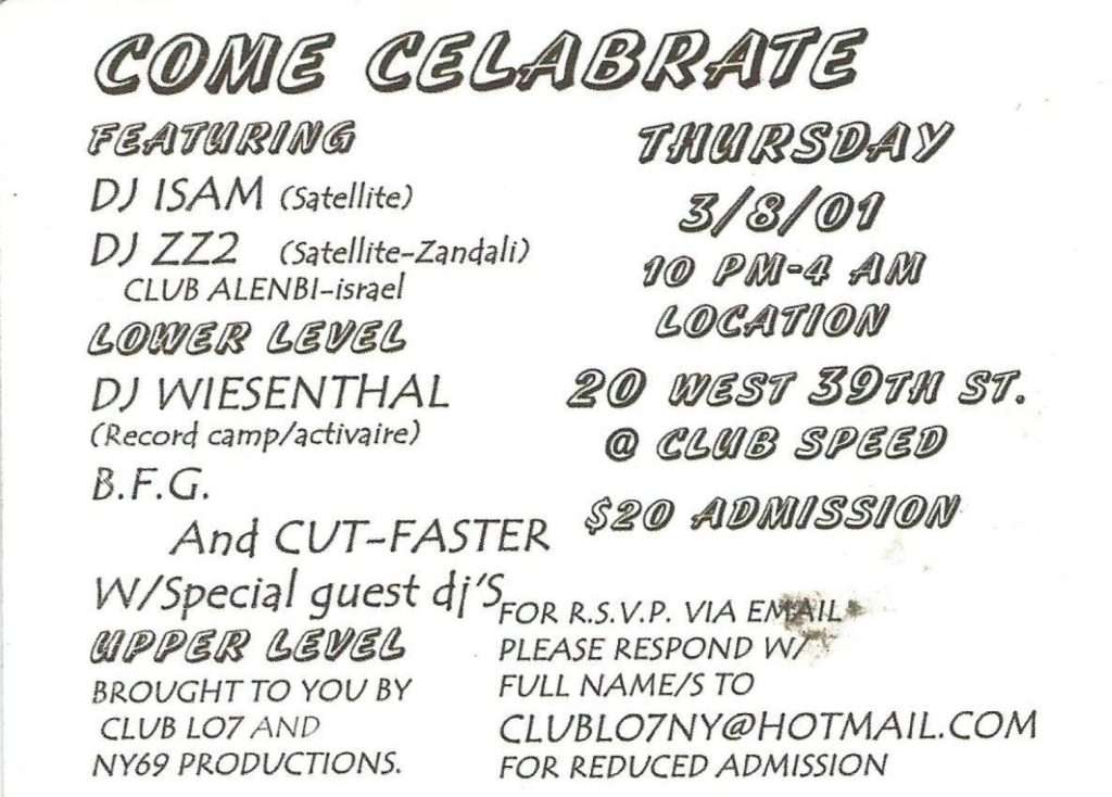 2001 NYC Psytrance 130 2001 3 8 Isam 2