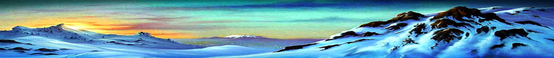 Headers Gallery 1285 Narrow Nature Snowy Mountains Sunset Illustrative Landscape Web Header